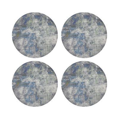 Impressionism Vegan Leather Round Placemats