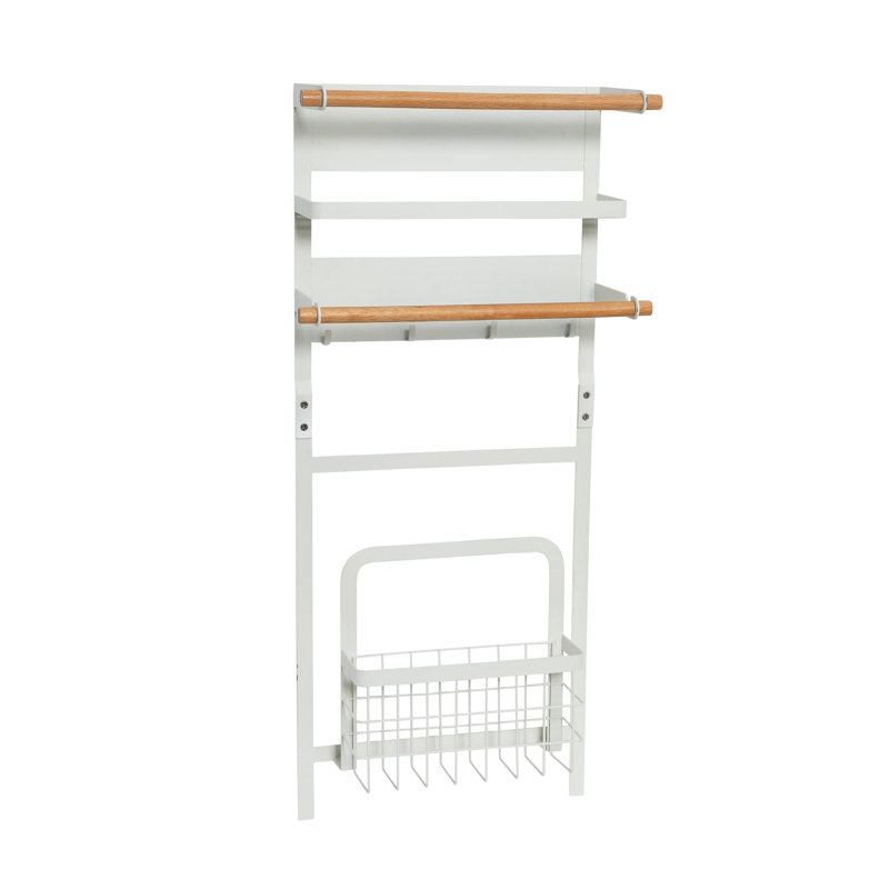 Support de rangement magnétique en métal, Blanc