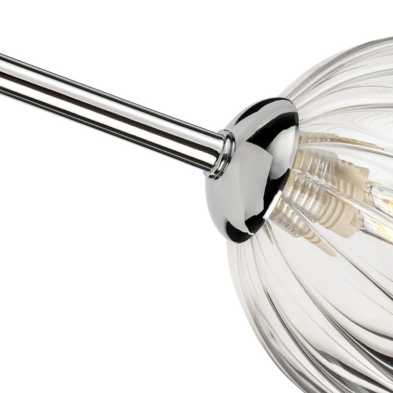 Flush Mount, Chrome, Clear, 4