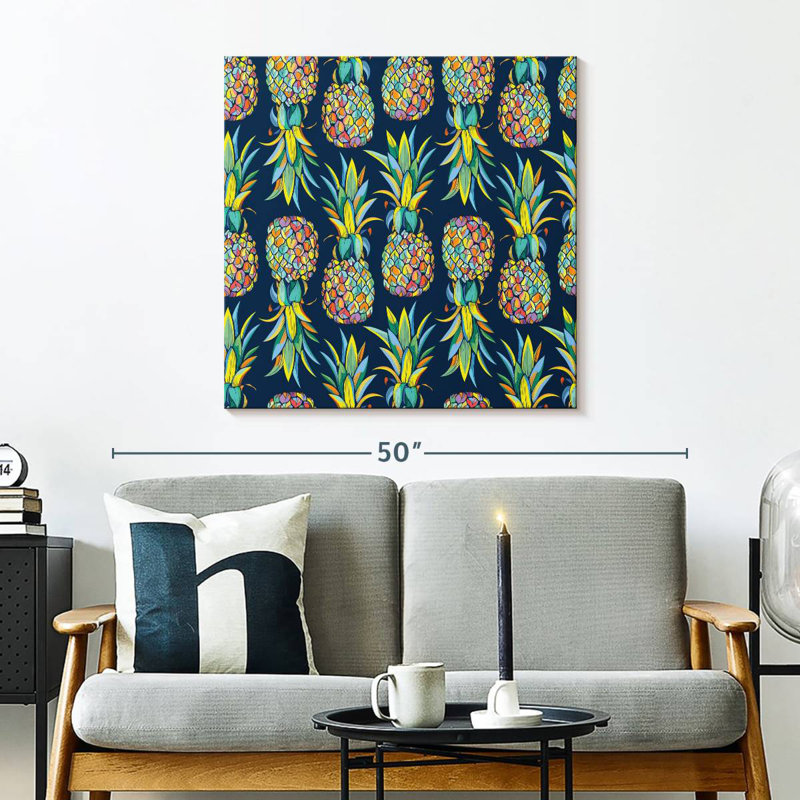 Yarlin Tropical Pineapples, 30" H x 30" W