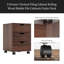 3-Drawer Vertical Filing Cabinet Rolling Wood Mobile File Cabinets Under Desk For Home Office With Casters (Fully Assembled)-65422728