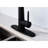 Single Handle Kitchen Sink Faucet With Pull Down , Stainless Steel Composition, Matte Black Tone, 360 Rotating High - Arc Nozzle, Three Water Output Modes  Stream, Spray,  , Convenient Temperature-754842703