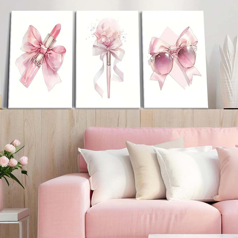 3 Piece Wrapped Canvas Print, 40 cm H x 90 cm W