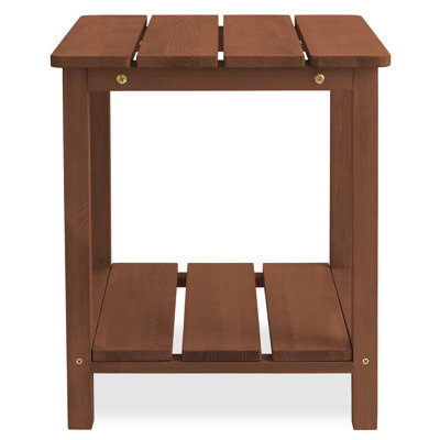 Square Cedar Solid Wood Outdoor Side Table , 16 " W 16 " D