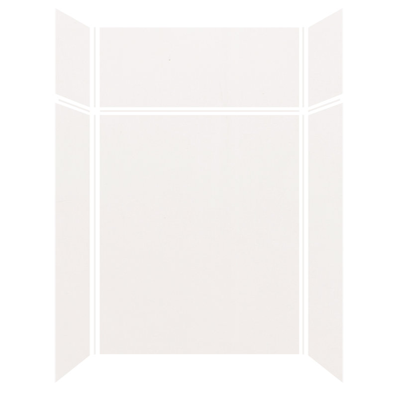 Expressions 60" W x 32" D 6 Panel Shower Wall, White
