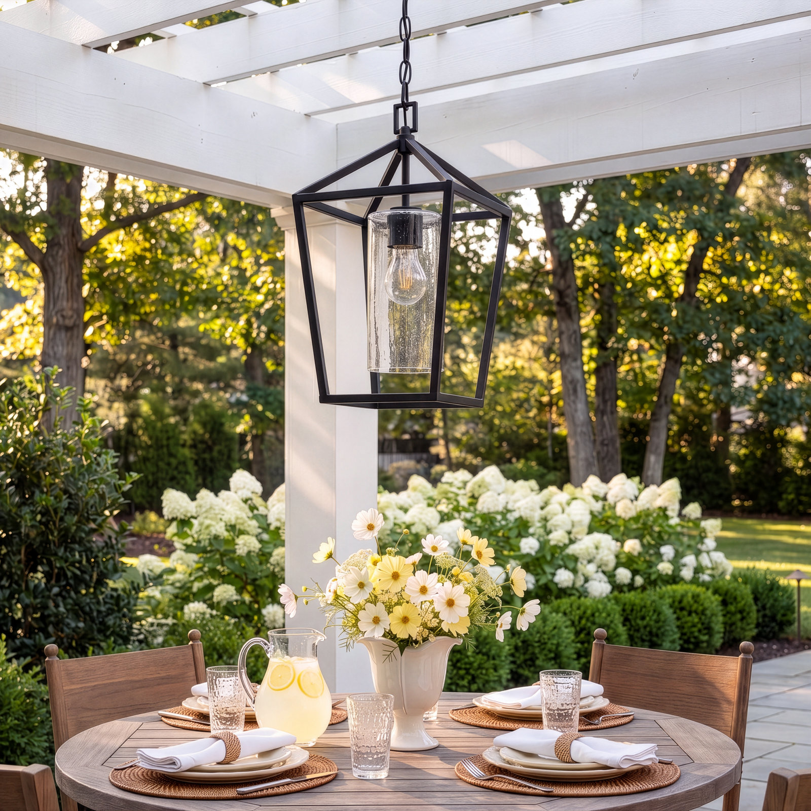 Alicia Seeded Outdoor Hanging Lantern