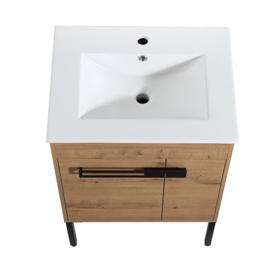 Meuble-lavabo 24 po avec lavabo, meuble-lavabo autoportant ou flottant 24 po optionnel