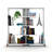 Wood Frame 6 Shelves Bookcase Industrial Bookshelf Modern Bookcases Large Bookshelf Organizer