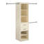 Organisateur de garde-robe à 5 tablettes / 2 tiroirs Kelly avec 3 tiges de suspension réglables Kelly