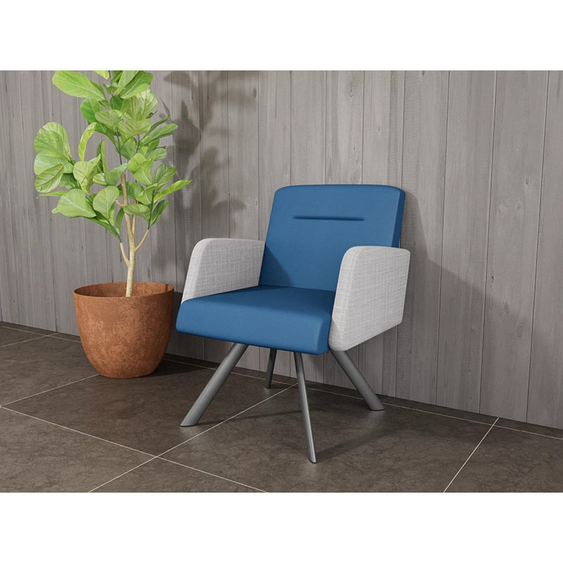 Fauteuil de réception Willow, Gris anthracite, Patriot Plus - bleu / gris chambray