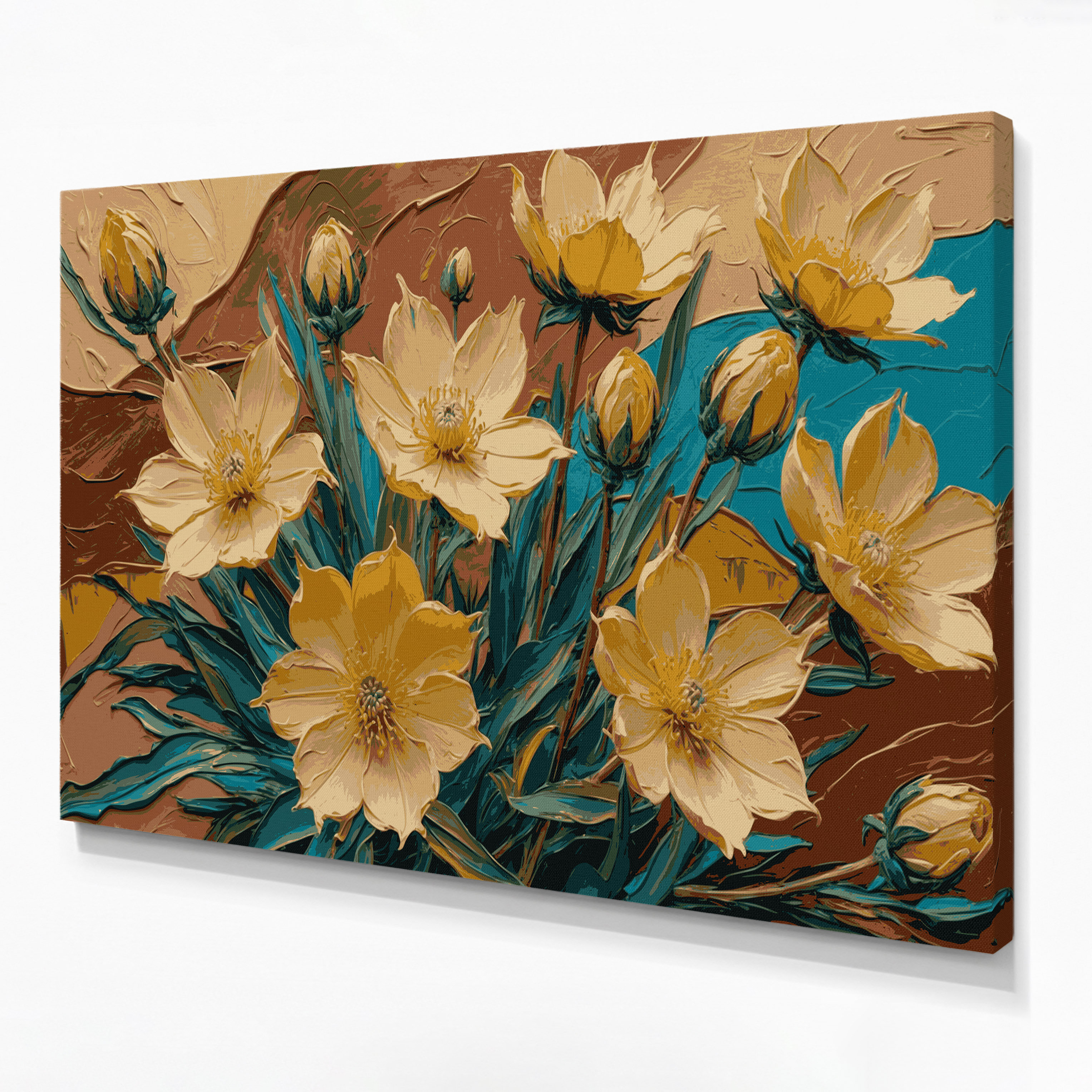 Curated visual reference: Latitude Run Southwestern Plants Golden Columbine 166 Brown Canvas Photo Inspiration