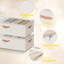 Contenants de rangement sous le lit, grand bac de rangement pour les vêtements sous le lit avec fenêtre transparente, panier pliable pour vêtements, placard, draps et couvertures (blanc)