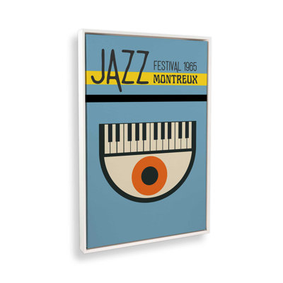 Affiche rétro vintage sur toile Jazz dans un cadre