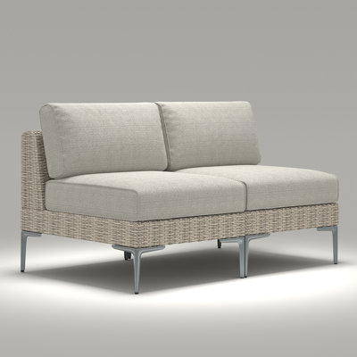  Modern Outdoor Wicker Rattan Patio Modular Single Chairs (set Of 2) With 6-inch Thick Cushions