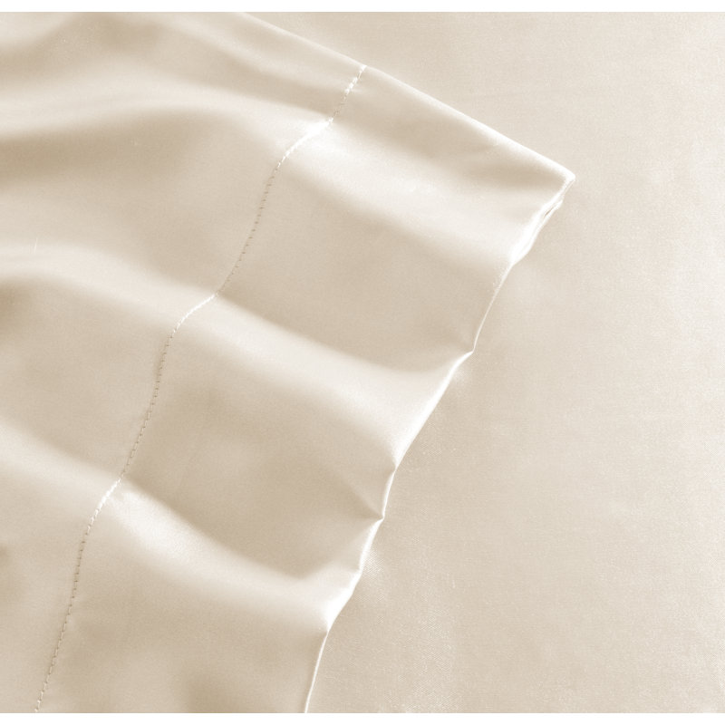 Ensemble de draps en micro-fibre, Ensemble de draps pour lit double + drap-housse + , Ivoire