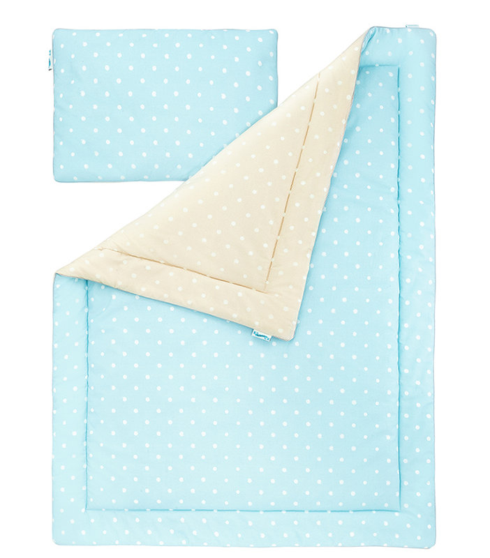 Winston 2 - Piece Organic Crib Bedding Set, Mint/Beige
