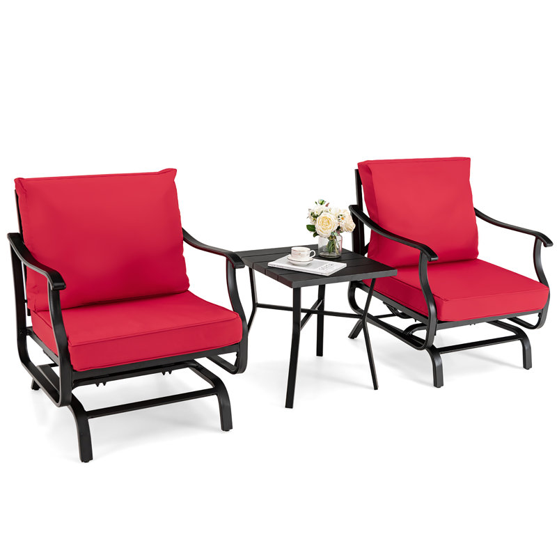 Arizbeth 2 - Person Patio Conversation Sets with Cushions