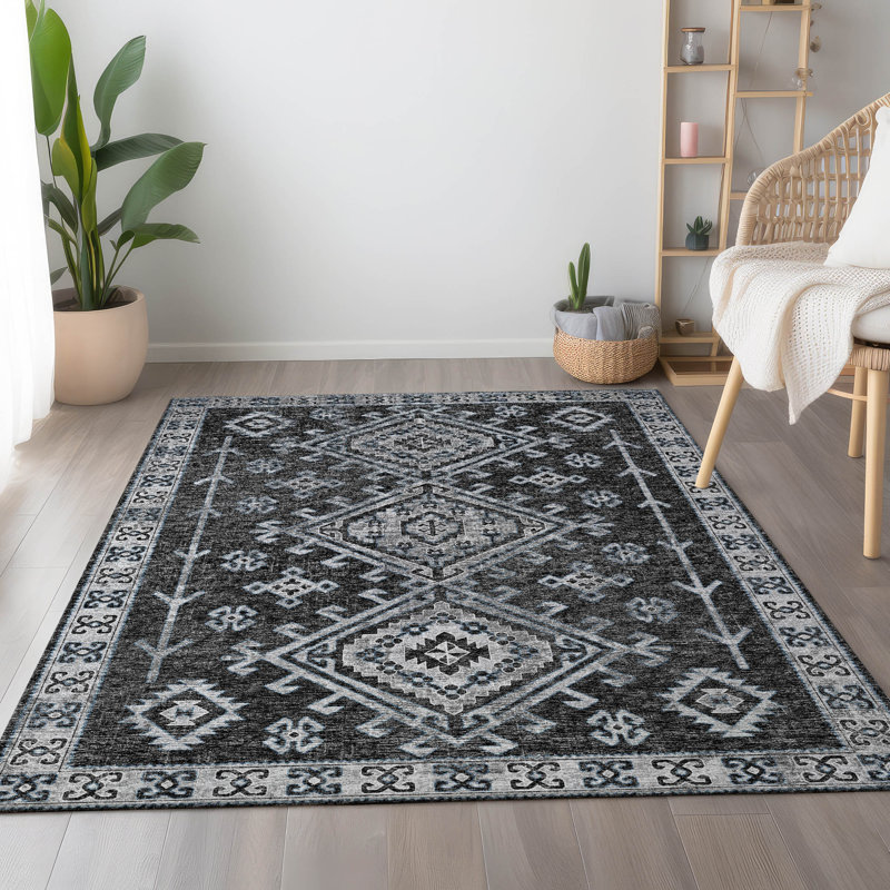 Premium Machine Washable Driessen AMF73 Shadow Rug, Rectangle 10' x 14'