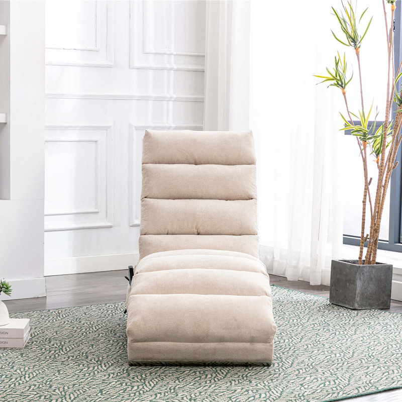 Chaise longue en lin, Beige
