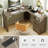 Daymen 55Inch Lift Top L Shaped Desk with Power Outlet, Fluted Computer Desk with File Drawer and shelf , Home Office Desk with Monitor Stand and Cable Management-1926812625