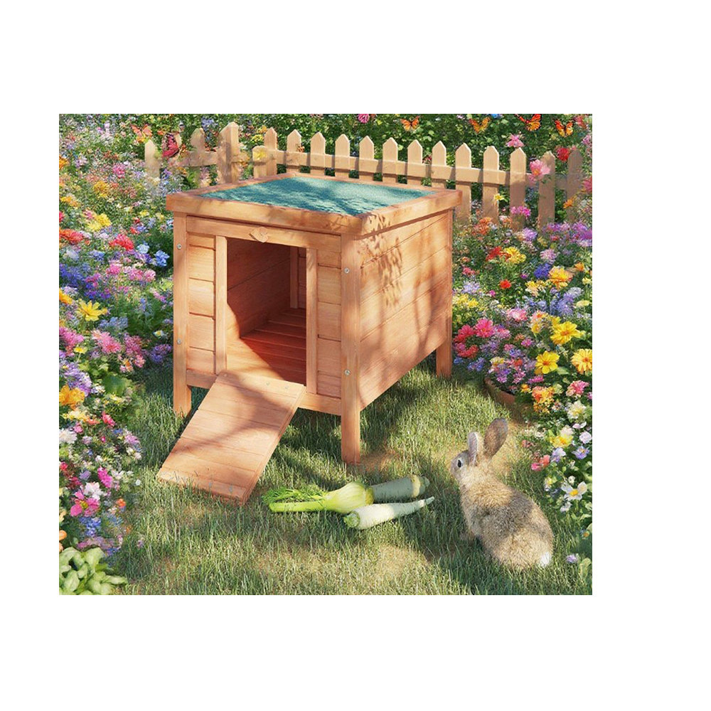 Ophelia & Co. Wooden Rabbit Hutch | Wayfair