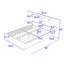 Lit plateforme tapissier Abeal avec prises intégrées, ports USB, coussins de tête de lit et tablettes de chevet-221658332-221658305