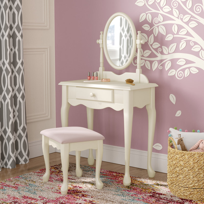 Ensemble de coiffeuse avec miroir Bayly