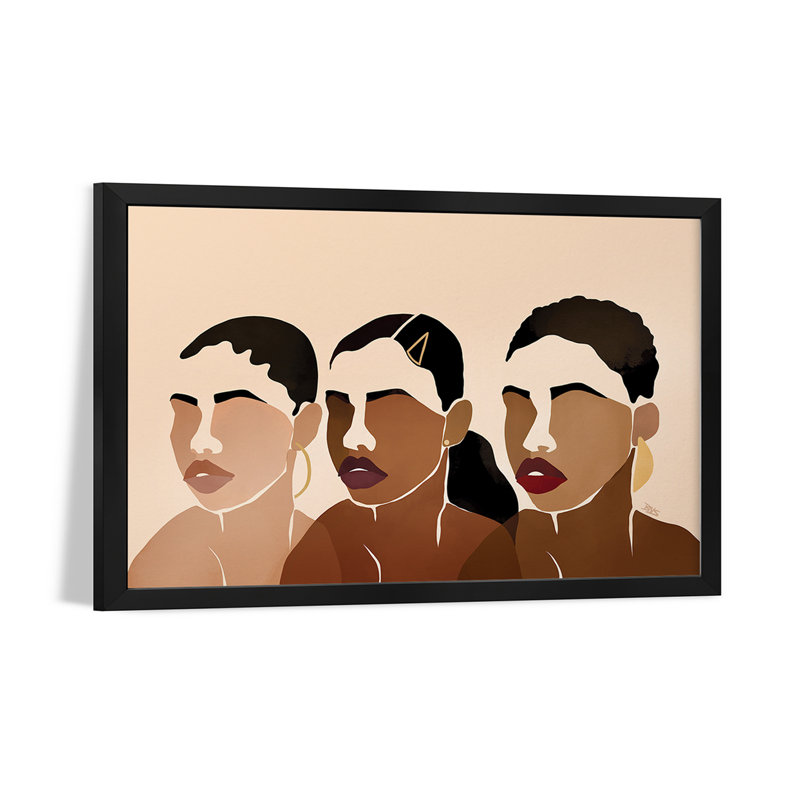 «Sœurs I», affiche encadrée par Bria Nicole, H 16 po x l 24 po