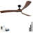 72 Inch Solid Wood Ceiling Fan With Lights And Remote Control Indoor Outdoor Ceiling Fan 3 Wooden Blades Modern Ceiling Fan For Porch Living Room Bedroom