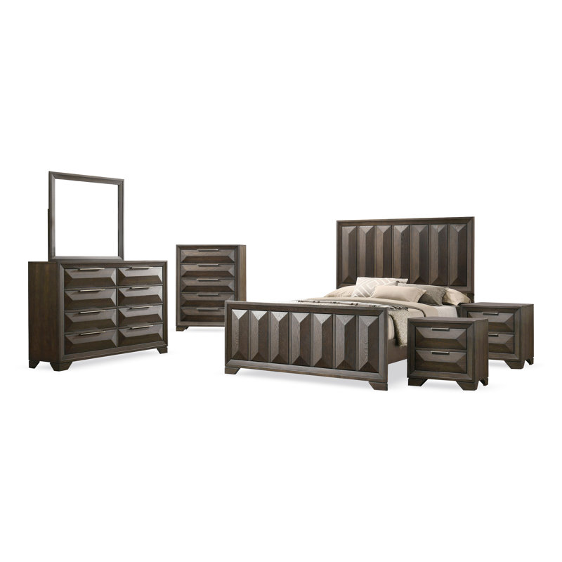 Ensemble de chambre à coucher 6 pièces Fikir, Grand