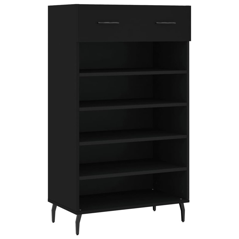 Malekai 10 Pair Shoe Storage Cabinet, Black