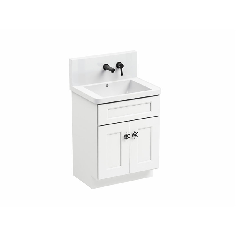 15.00'' Single Bathroom Vanity with Wood Top