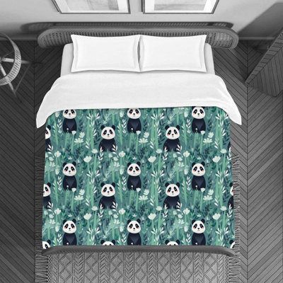 Adorable Panda Duvet Cover