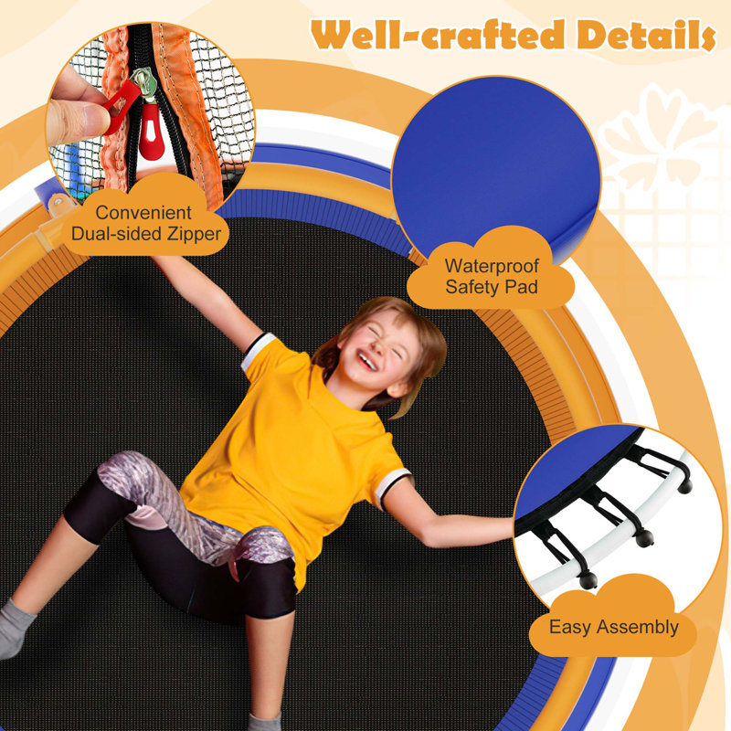 Trampoline Costway, Bleu/orange