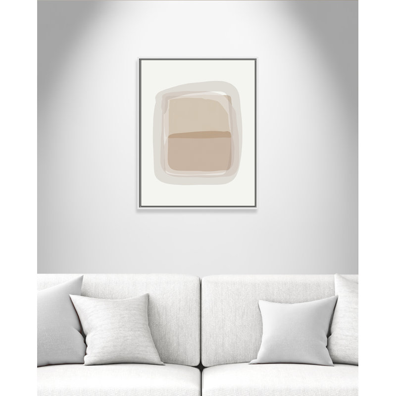 Tina - Cadre flottant, impression sur toile, H 29,5 po x l 23,5 po x P 2 po, Blanc