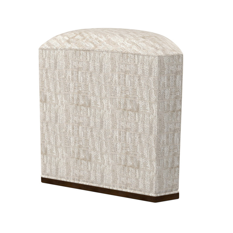 Repose-pieds Quinn, Noyer américain, Viscose brume blanche