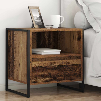 50cm W Manufactured Wood Bedside Table