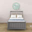 Lit plateforme simple en bois-770457885