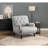 Auguust 34" Traditional Tufted Polyester Living Room Chair - Velvet Living Room Chair with Tufted Design, Elegant Nailhead Trim and Sturdy Espresso Wood Legs-2017592390