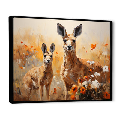 «Kangaroo Golden Blooms Outback» sur toile