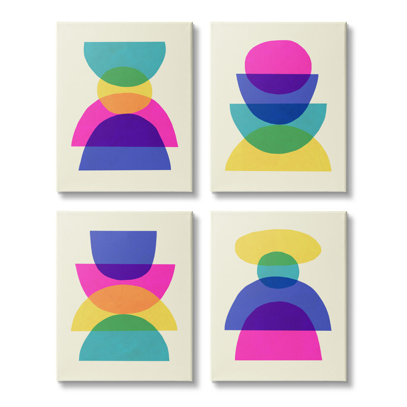 Intergalactic arc-en-ciel abstrait formes géométriques transparentes4pc Victoria Barnes, Plaque murale, H 16 po x l 20 po