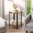 2-tier  End Tables Half Round Side Tables Half Moon Table with Open Shelves