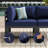 Gillean 8 - Person Modern Aluminum Outdoor Sectional Seating Group with Cushions & Coffee Table, Rust-Resistant Patio Conversation Set-880619958-907778633