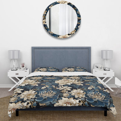 Ming Dynasty Reverence - Oriental Duvet Cover Set - Microfiber Polyester