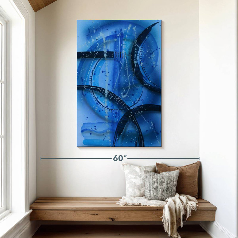 Avery Abstract Blue Tech, 48" H x 32" W