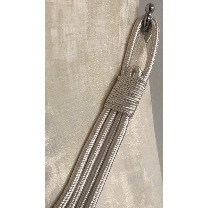Lily Single Rope Curtain Tieback, Cream