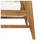 Chaise sans accoudoirs d'extérieur à assise profonde avec coussins (ensemble de 2) - Structure en bois d'acacia, tissu crème