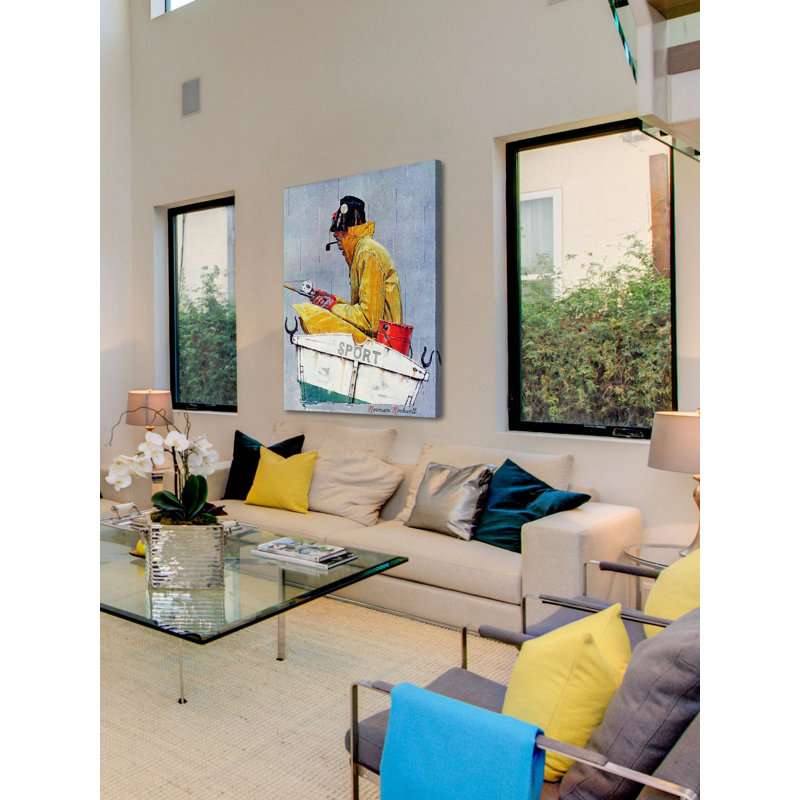 « sport saturday evening covering » par norman rockwell, reproduction d’art sur toile tendue, H 36 po x l 30 po