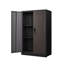 Armoire de rangement en métal avec portes verrouillables et tablette réglable, armoire de rangement pliante, armoire de rangement pliante pour bureau à domicile, école, garage, noir