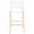 White Leather/Natural Unfinished Frame
